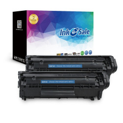 INK E-SALE Replacement for HP Q2612A (12A) Black Toner Cartridge-2 Pack